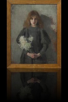 Girl with Chrysanthemums
